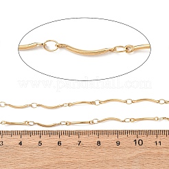 304 Stainless Steel Curved Bar Link Chains&nbsp;CHS-G049-01G