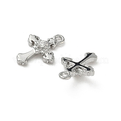 Brass Micro Pave Clear Cubic Zirconia Pendants&nbsp;KK-A280-05A-P