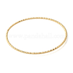 Ion Plating(IP) 304 Stainless Steel Textured Ring Bangles&nbsp;BJEW-H613-09A-G