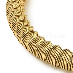Ion Plating(IP) Adjustable 304 Stainless Steel Twist Spring Wire Bracelets&nbsp;BJEW-H617-12G