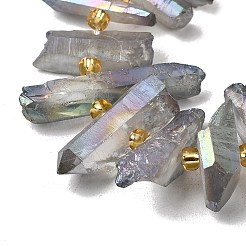 Electroplate Natural Quartz Crystal Beads Strands&nbsp;G-F800-B12