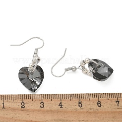 Heart Glass Dangle Earrings&nbsp;EJEW-JE01737