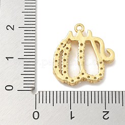 Rack Plating Brass Micro Pave Cubic Zirconia Pendants&nbsp;KK-L224-053G
