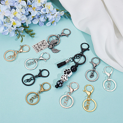 24Pcs 8 Caolors Alloy Keychain Clasps&nbsp;KEYC-SC0001-80