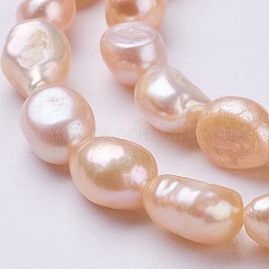 Natural Cultured Freshwater Pearl Beads Strands&nbsp;PEAR-P002-47-01