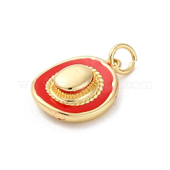 Brass Enamel Pendants&nbsp;KK-Q098-28G-A