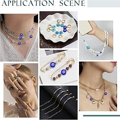 Handmade Evil Eye Lampwork Beads Strands&nbsp;LAMP-NB0001-60B-02
