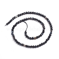 Natural Striped Agate/Banded Agate Beads Strands&nbsp;G-E560-C07-4mm