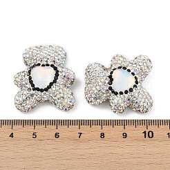 Handmade Polymer Clay Rhinestone Beads&nbsp;CLAY-NH0001-12C
