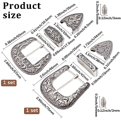 2Pcs 2 Styles Belt Alloy Buckle Sets&nbsp;FIND-GF0008-77