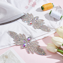 Flower Glass Seed Cloth Sew on Appliques&nbsp;PATC-WH0008-92B