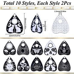 20Pcs 10 Styles Alloy Enamel Pendants&nbsp;ENAM-SC0005-12