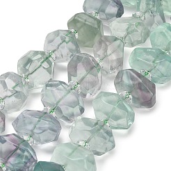 Natural Fluorite Beads Strands&nbsp;GG-CBAC18C-A01-01