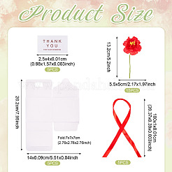 Clear PVC Candy Gift Packaging Boxes with Ribbon & Artificial Flower&nbsp;CON-TAC0001-20C