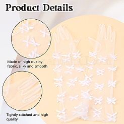 Bowknot Polyester Long Mesh Gloves&nbsp;AJEW-WH20022-69