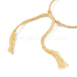 Braided Cotton Cord Bracelet Making&nbsp;MAK-L043-02G-03