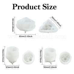3 Pcs 3 Styles Epoxy Resin 3D Cake Decoration Silicone Molds&nbsp;ST-CJ0043-049