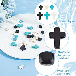210Pcs 6 Styles Synthetic Turquoise Beads&nbsp;G-HY0001-52