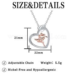 Brass Micro Pave Clear Cubic Zirconia Pendant Necklaces&nbsp;FS-WGB309C-01