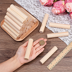32Pcs Wood Round Stick&nbsp;WOOD-OC0004-41