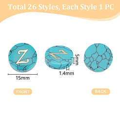 26Pcs 26 Styles Synthetic Turquoise Beads&nbsp;G-PH0002-73
