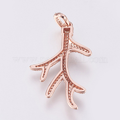Brass Micro Pave Cubic Zirconia Pendants&nbsp;ZIRC-J019-12B
