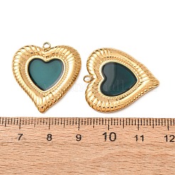 304 Stainless Steel Enamel Pendants&nbsp;SA-CBAD609-15G-02