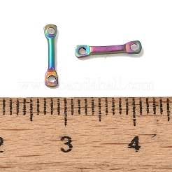Ion Plating(IP) 304 Stainless Steel Links Connector Charms&nbsp;STAS-Q323-07MC