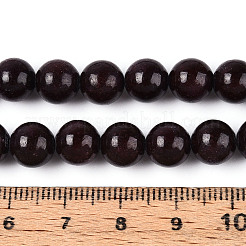 Dyed Natural Mashan Jade Round Beads Strands&nbsp;G-T139-8mm-67I