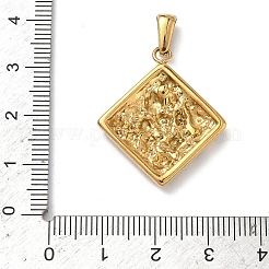 Hammered 304 Stainless Steel Pendants&nbsp;STAS-L309-07G