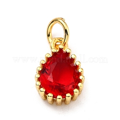 Brass Micro Pave Cubic Zirconia Pendants&nbsp;ZIRC-D120-01G-02