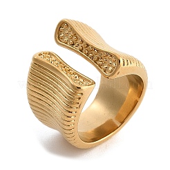 304 Stainless Steel Cuff Ring&nbsp;RJEW-Z076-10G-04