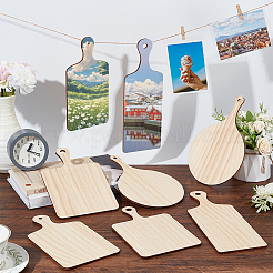 8Pcs 4 Styles Wood Big Pendants&nbsp;WOOD-FG0001-32