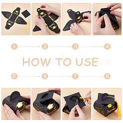 Doctorial Hat Shape Paper Gift Bags with Tassel&nbsp;CON-WH0110-025B