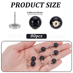 80Pcs Plastic Imitation Pearl Anti-glare Lapel Pins Brooches&nbsp;JEWB-SP0001-12B