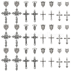 48Pcs 8 Styles DIY Alloy Pendant and Link Findings Kits&nbsp;FIND-SC0021-29