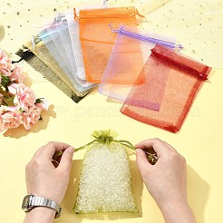 Organza Bags Jewellery Storage Pouches Wedding Favour Party Mesh Drawstring Gift&nbsp;OP-FS0001-04C