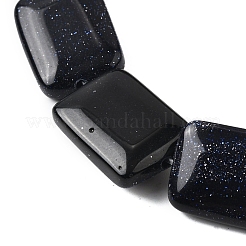 Synthetic Blue Goldstone Beads Strands&nbsp;G-S386-A16