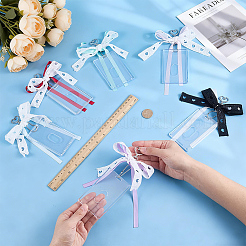 6Pcs Rectangle Transparent Plastic Card Holders&nbsp;OFST-FG0001-04