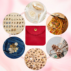 12Pcs Velvet Jewelry Storage Bags with Snap Button for Earrings Rings Bracelets&nbsp;ABAG-UN0001-17B