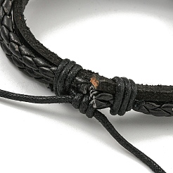 PU Imitation Leather Braided Cord Bracelets&nbsp;BJEW-P329-02B-AS