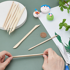 10Pcs Wooden Stick Sculpture Clay Tool&nbsp;DIY-WH0723-042