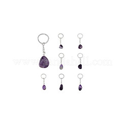 Natural Amethyst Keychain&nbsp;G-DC0001-25