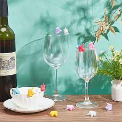 2 Sets 12Pcs Unicorn Silicone Wine Glass Charms&nbsp;AJEW-NB0005-68