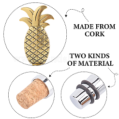 2Pcs 2 Style Zinc Alloy Wine Stoppers&nbsp;FIND-GF0011-17A