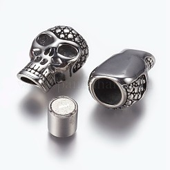 304 Stainless Steel Magnetic Clasps with Glue-in Ends&nbsp;STAS-K122-21