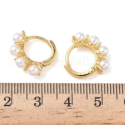 Brass Round Hoop Earrings&nbsp;EJEW-D337-17G