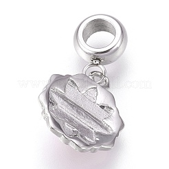 304 Stainless Steel European Dangle Charms&nbsp;STAS-O097-43P