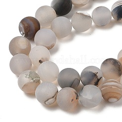 Natural Dendritic Agate Beads Strands&nbsp;G-A248-A04-01