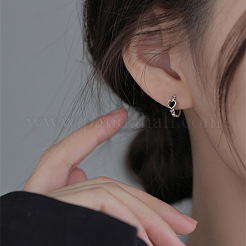 Heart Brass Enamel Hoop Earrings&nbsp;FS-WG22EC0-01